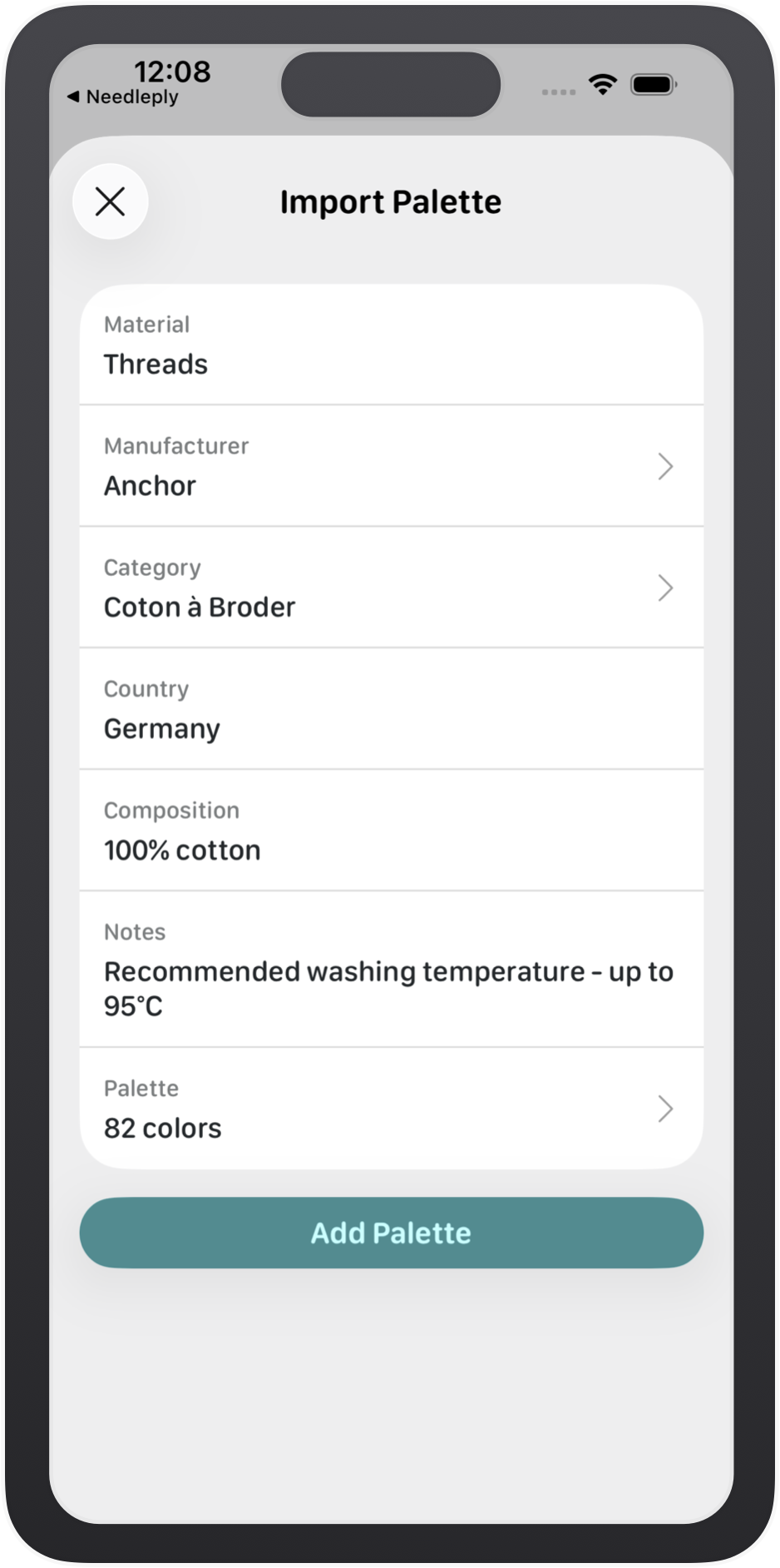 Import from Needleply